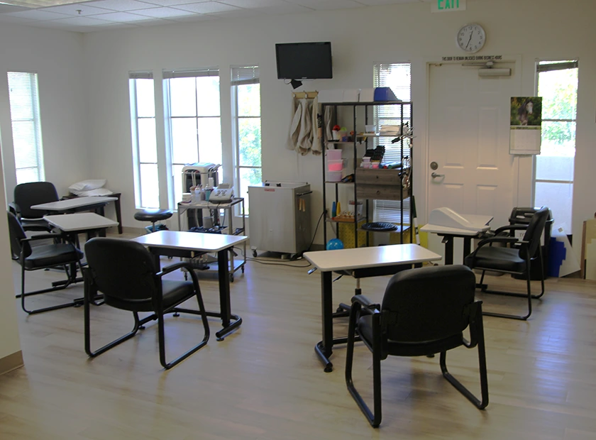 desks for patients in the Professional Physical Therapy gym